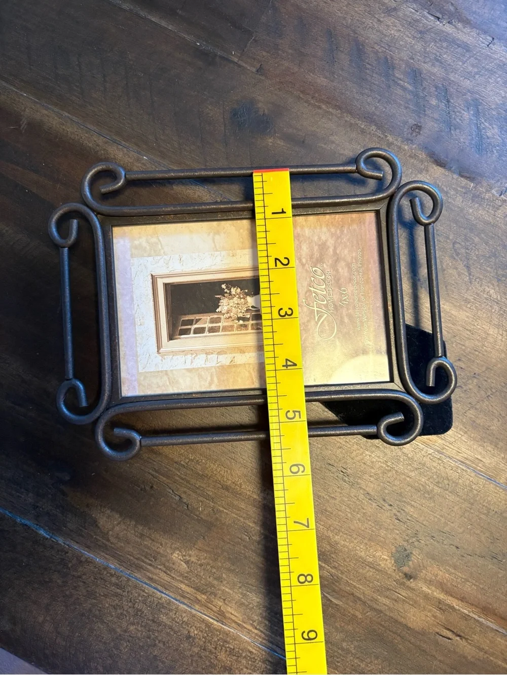 Fetco Home Decor Scroll 4x6 Metal Picture Frame - Bronze (Excellent Condition!)